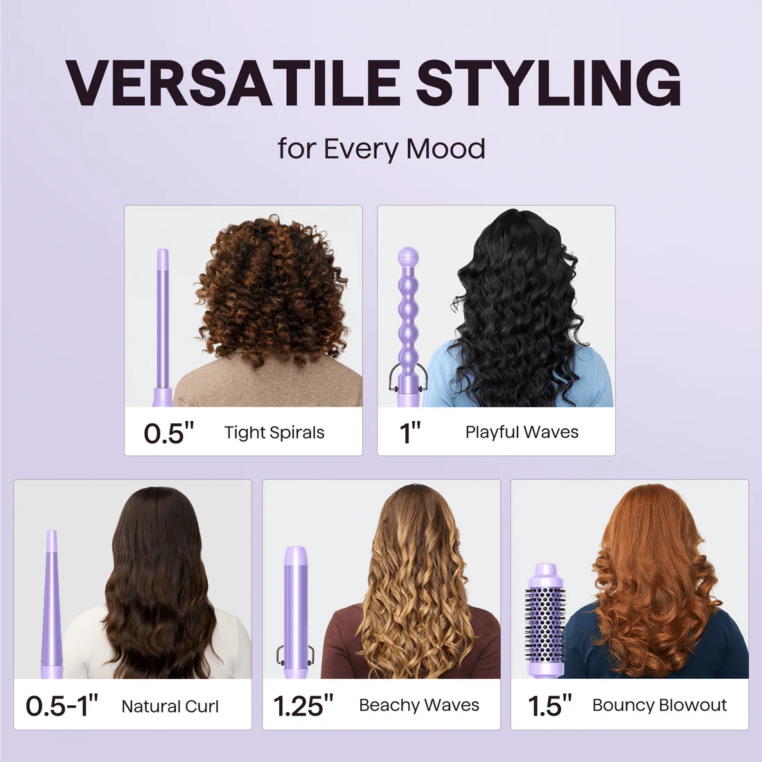 Multi Curl 5-in-1 Curling Wand Set